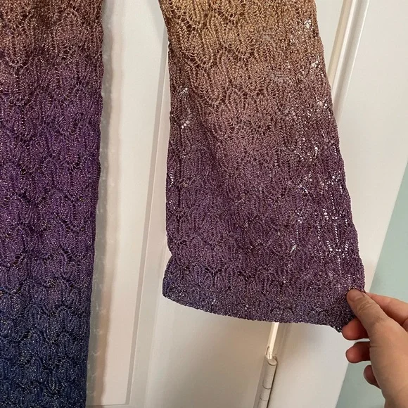 Patterned Lurex Sweater Duster - Picture 8 of 10